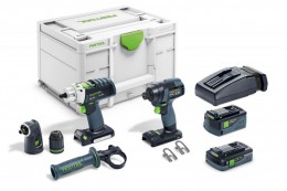 Festool 576489 18V TID18 Impact Driver & PDC18 Percussion Drill Twin Pack 1 x 4.0Ah 1 x 5.2Ah £649.00